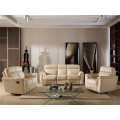 Sofá de sala de estar com conjunto moderno de sofá de couro genuíno (749)